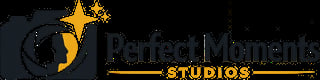 Perfect Moment Studios logo with a gold star and crescent moon design